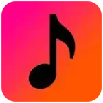 Tag a Song icon: Black music note on a neon pink and orange gradient background.