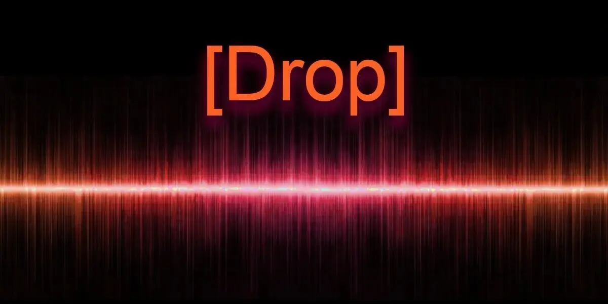 Suno Prompt Syntax: AI music Drop tag over an orange and pink audio waveform.